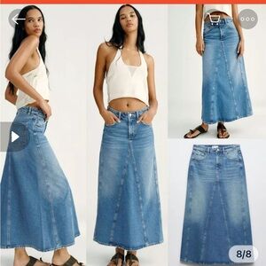 ZARA maxi denim skirt size extra small